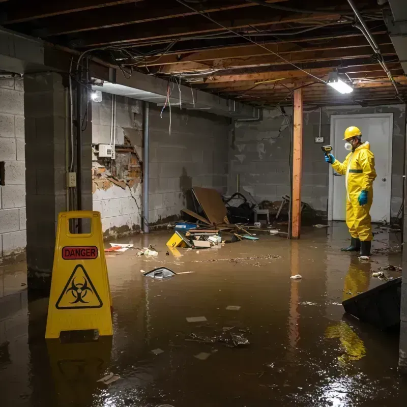 Flooded Basement Electrical Hazard in Caldwell County, KY Property