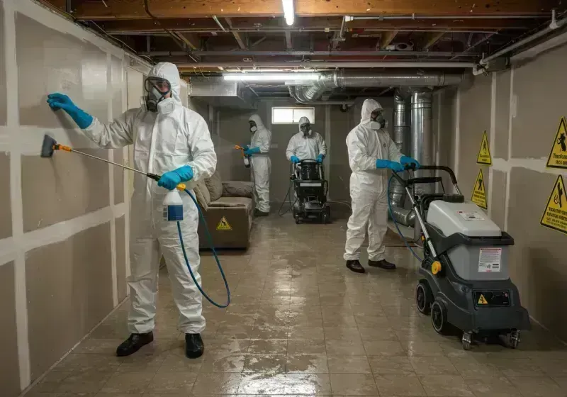 Basement Moisture Removal and Structural Drying process in Caldwell County, KY